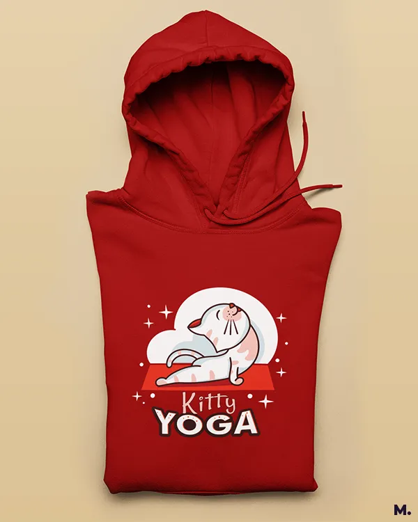 Kitty yoga printed hoodies