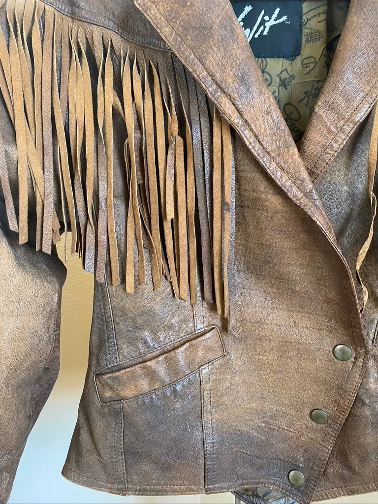 Leather Fringe Jacket