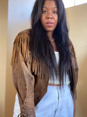 Leather Fringe Jacket