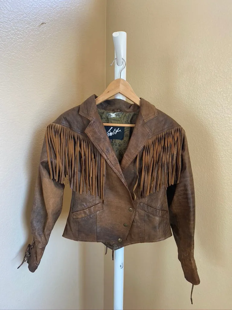 Leather Fringe Jacket