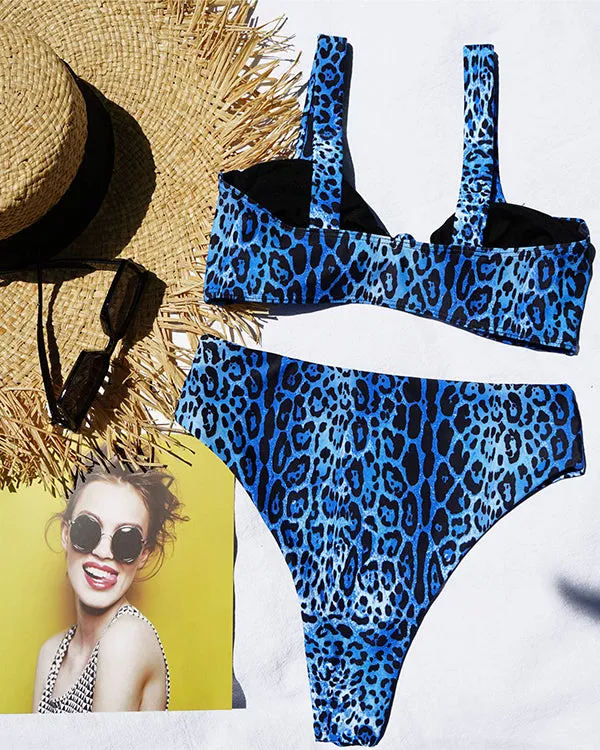 Leopard High Waisted Bikini Sets