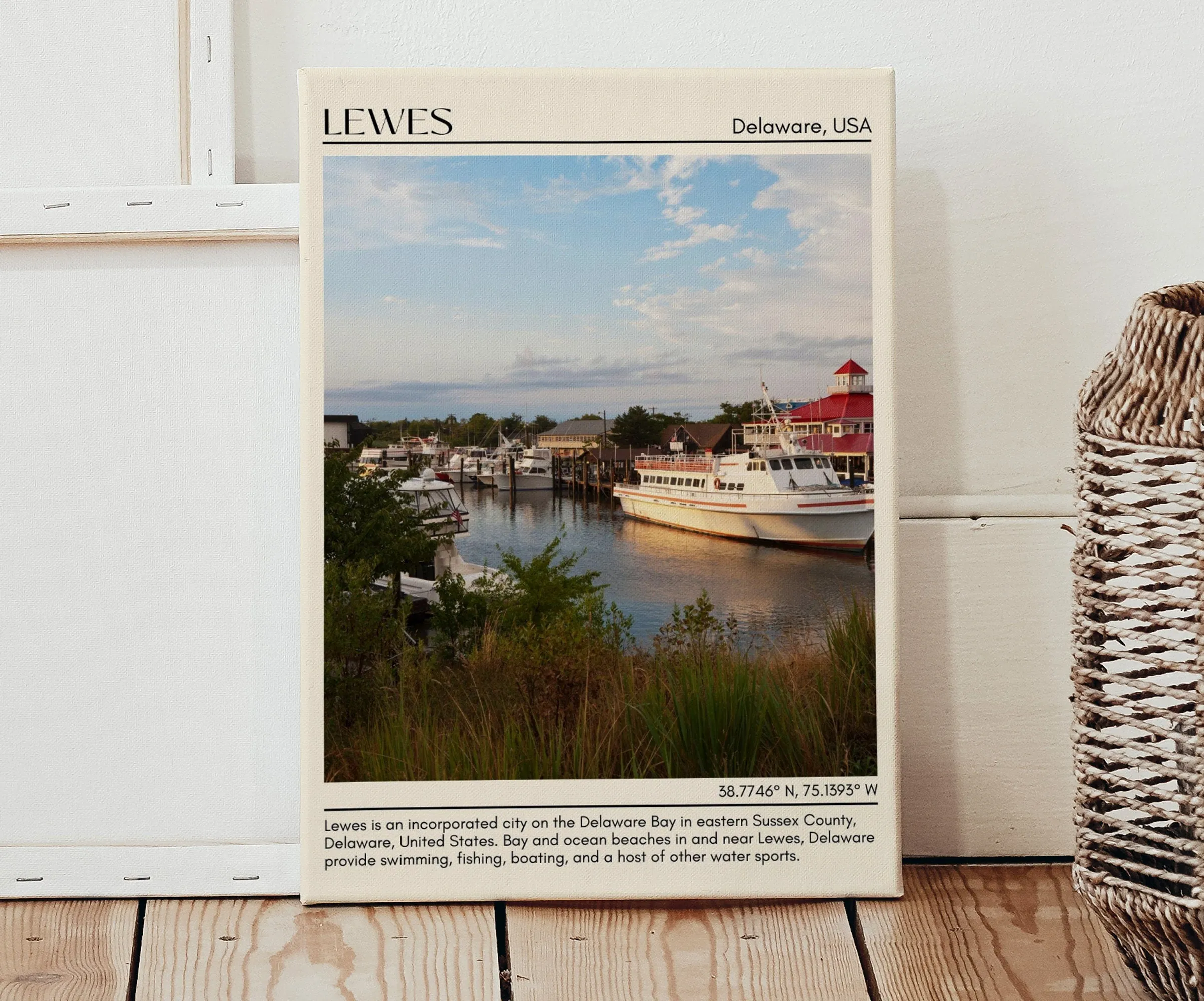 Lewes Wall Art Canvas, Delaware, USA
