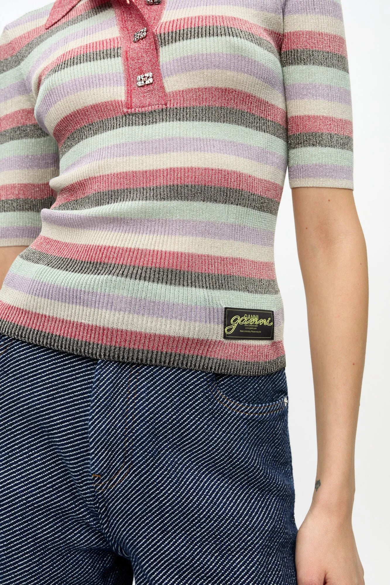 Light Sparkle Rib Polo