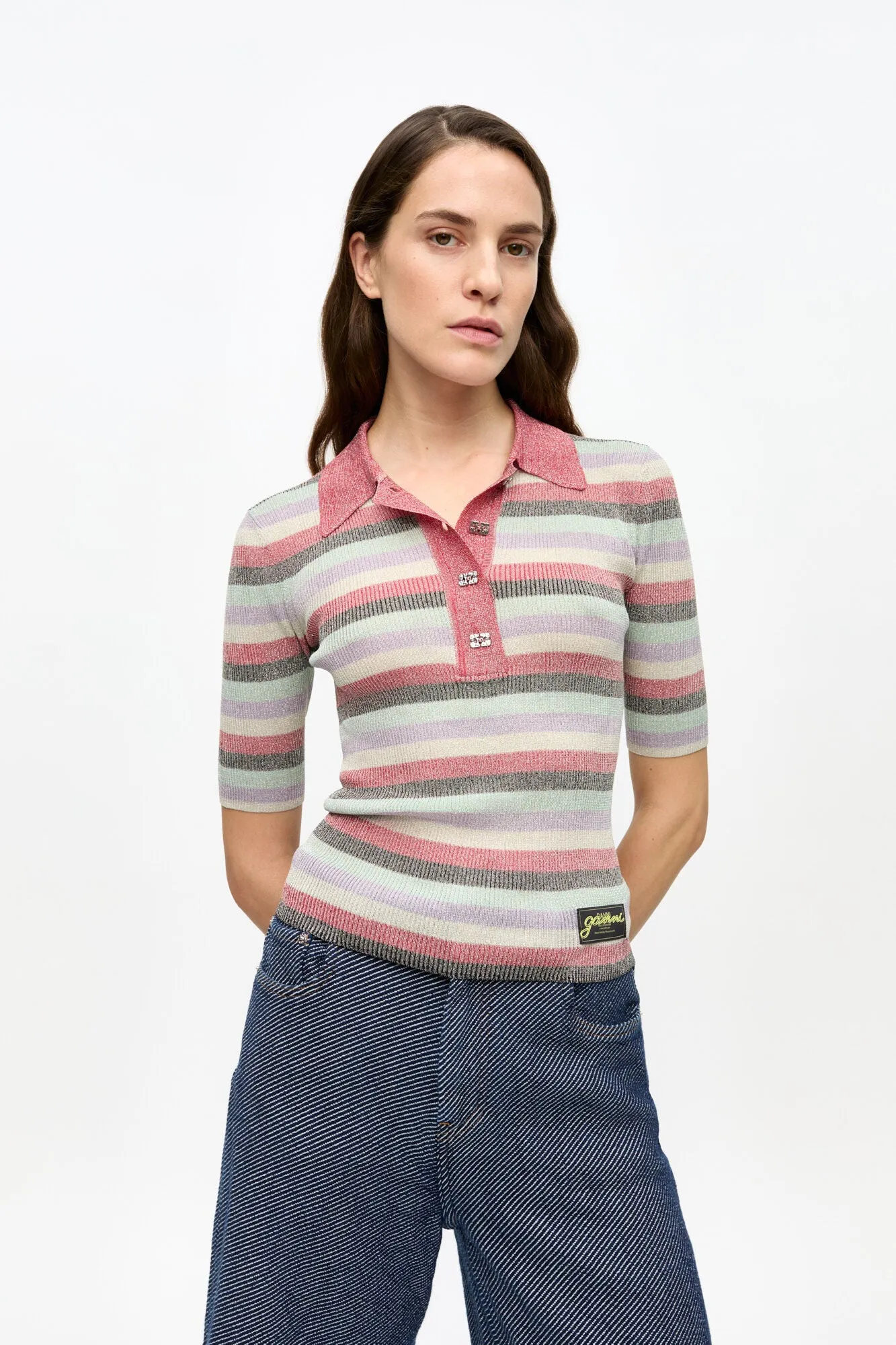 Light Sparkle Rib Polo