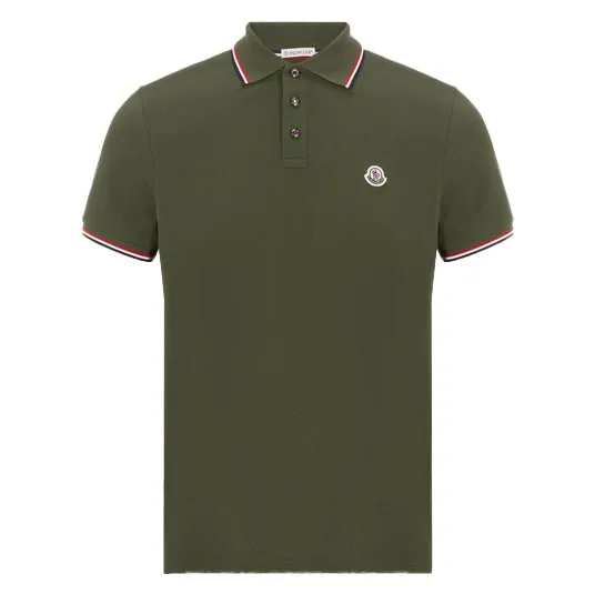 Logo Cotton Polo T-Shirt Khaki