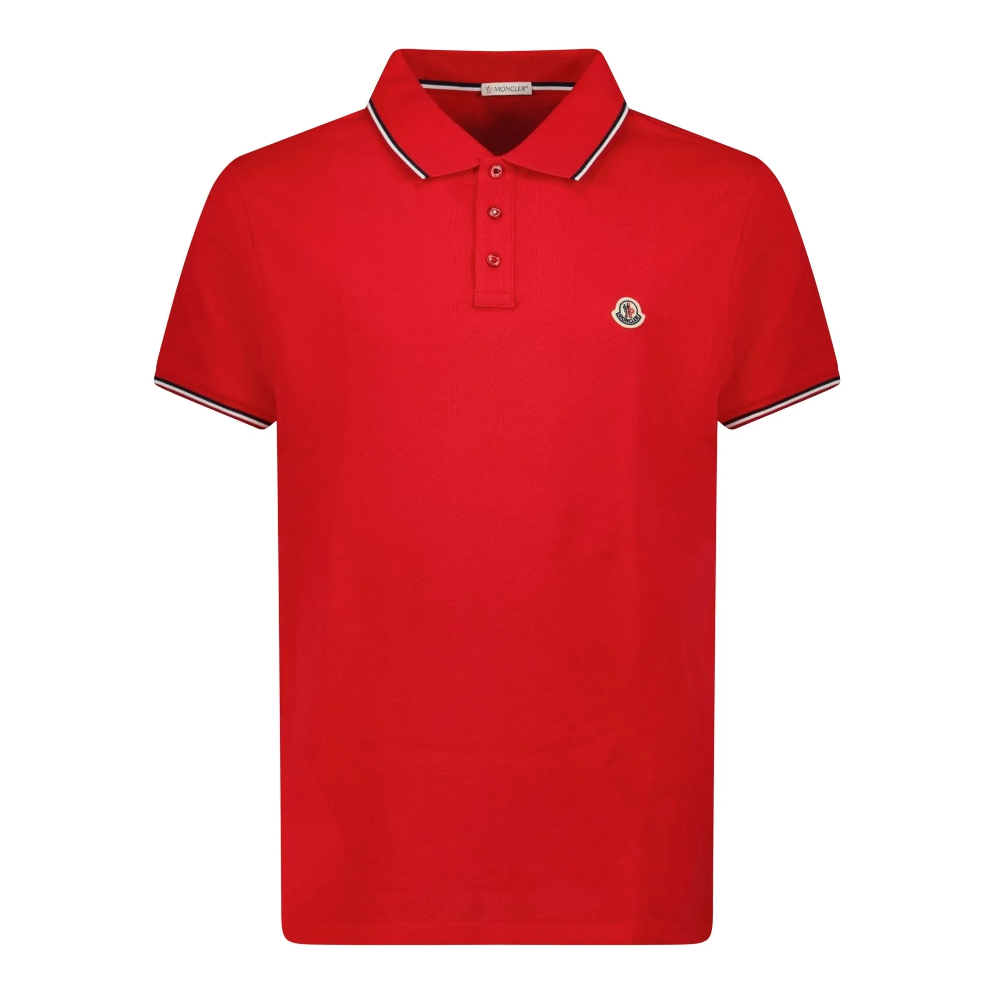 Logo Cotton Polo T-Shirt Red