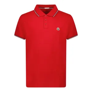 Logo Cotton Polo T-Shirt Red