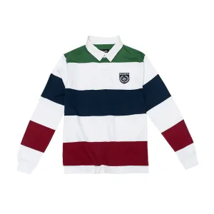 Magenta Skateboards - L/S Rugby Polo T-Shirt - Green/White/Navy SALE
