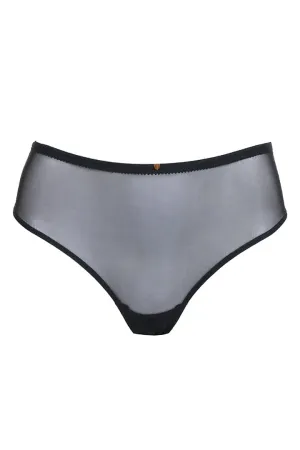 Malla High-Waisted Thong - Black