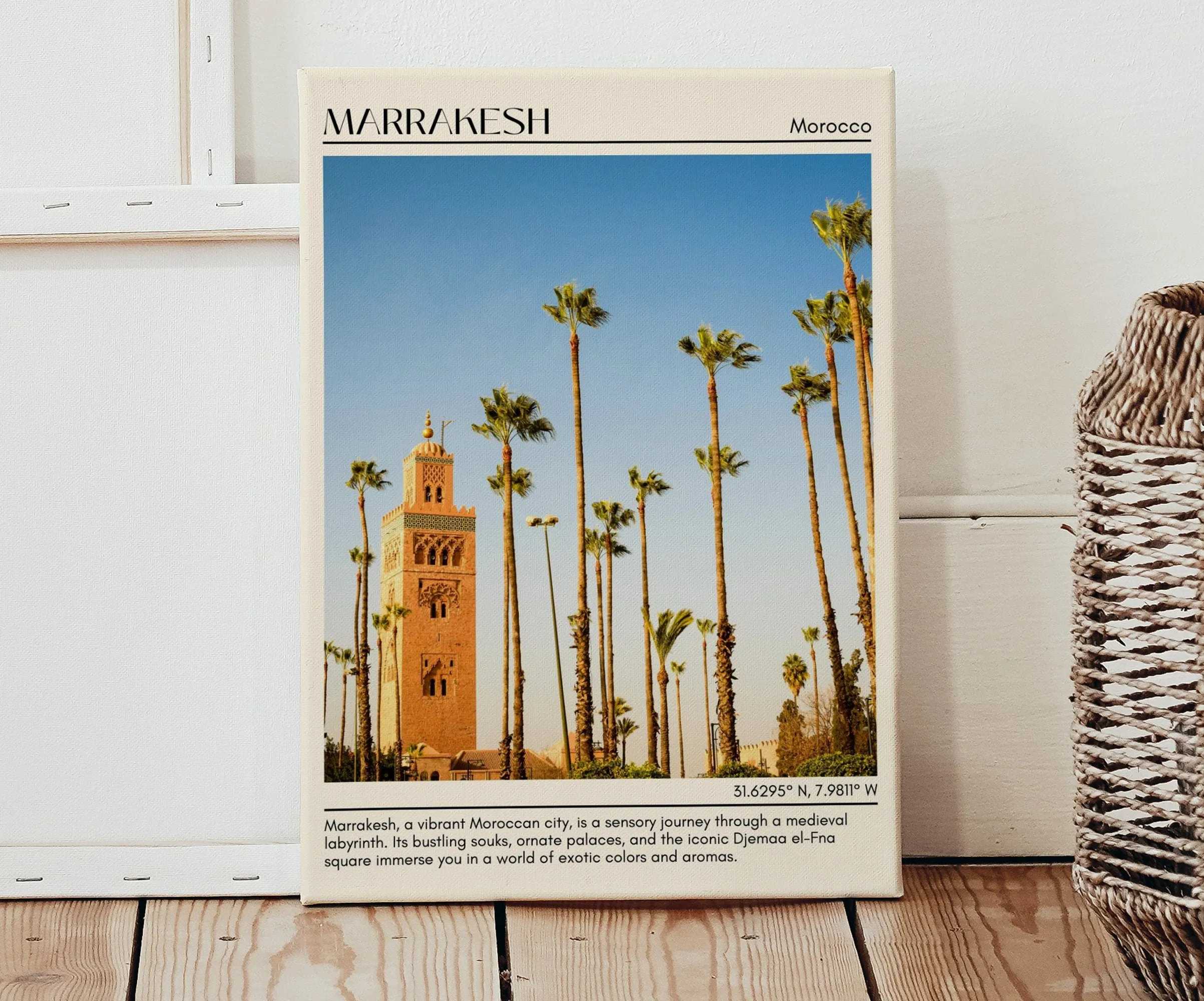 Marrakesh Minimal Wall Art, Morocco