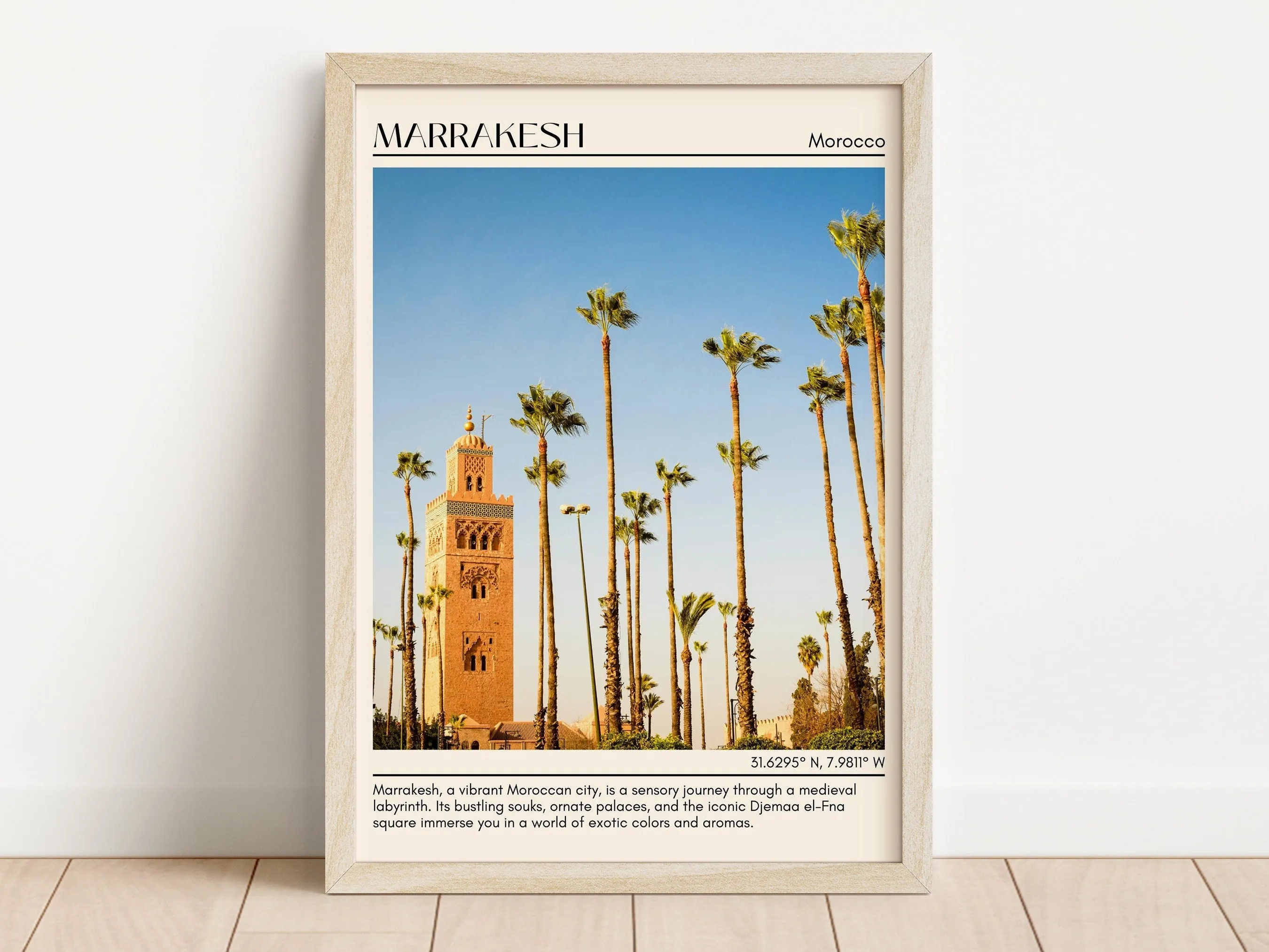 Marrakesh Minimal Wall Art, Morocco