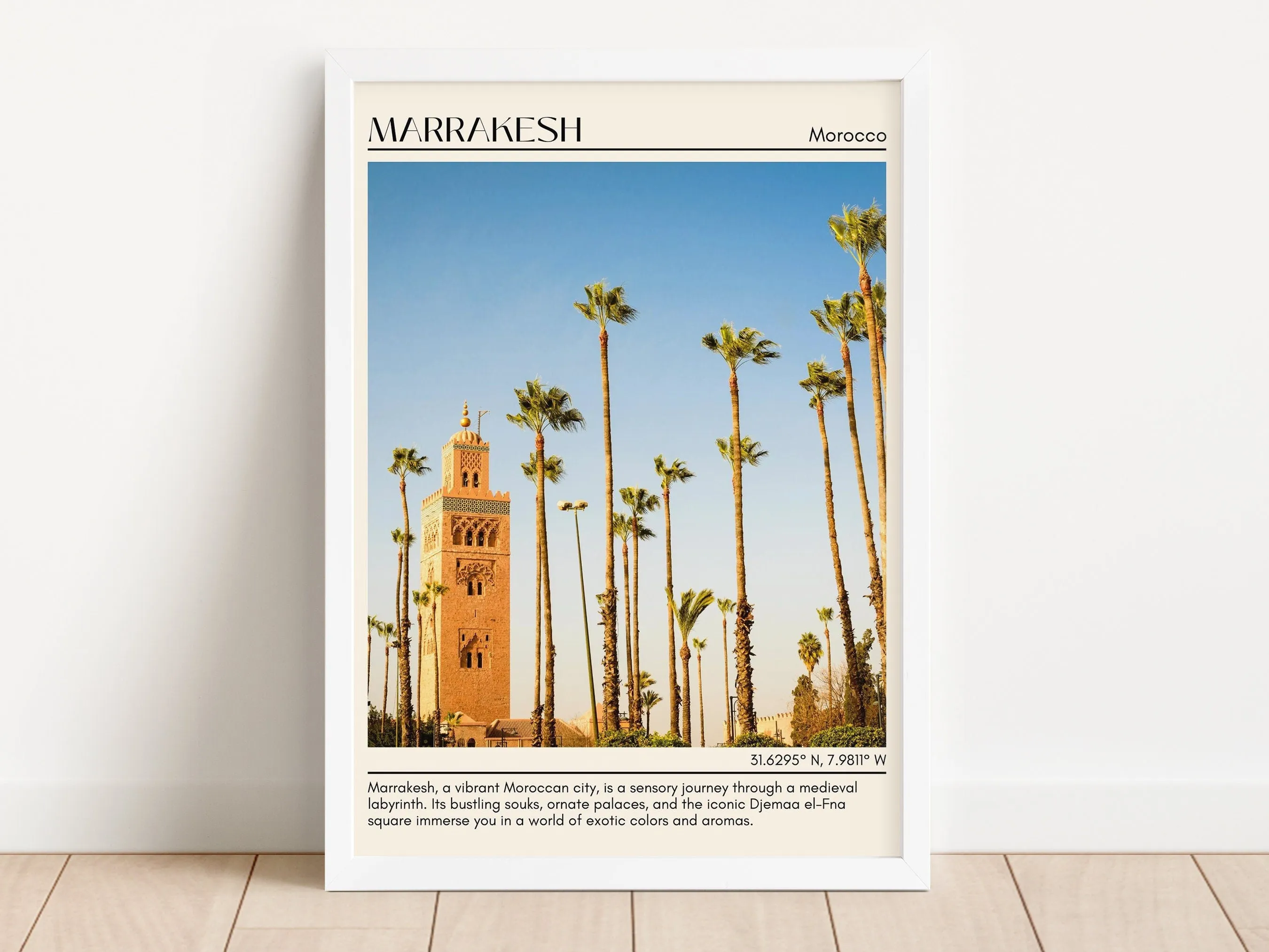 Marrakesh Minimal Wall Art, Morocco
