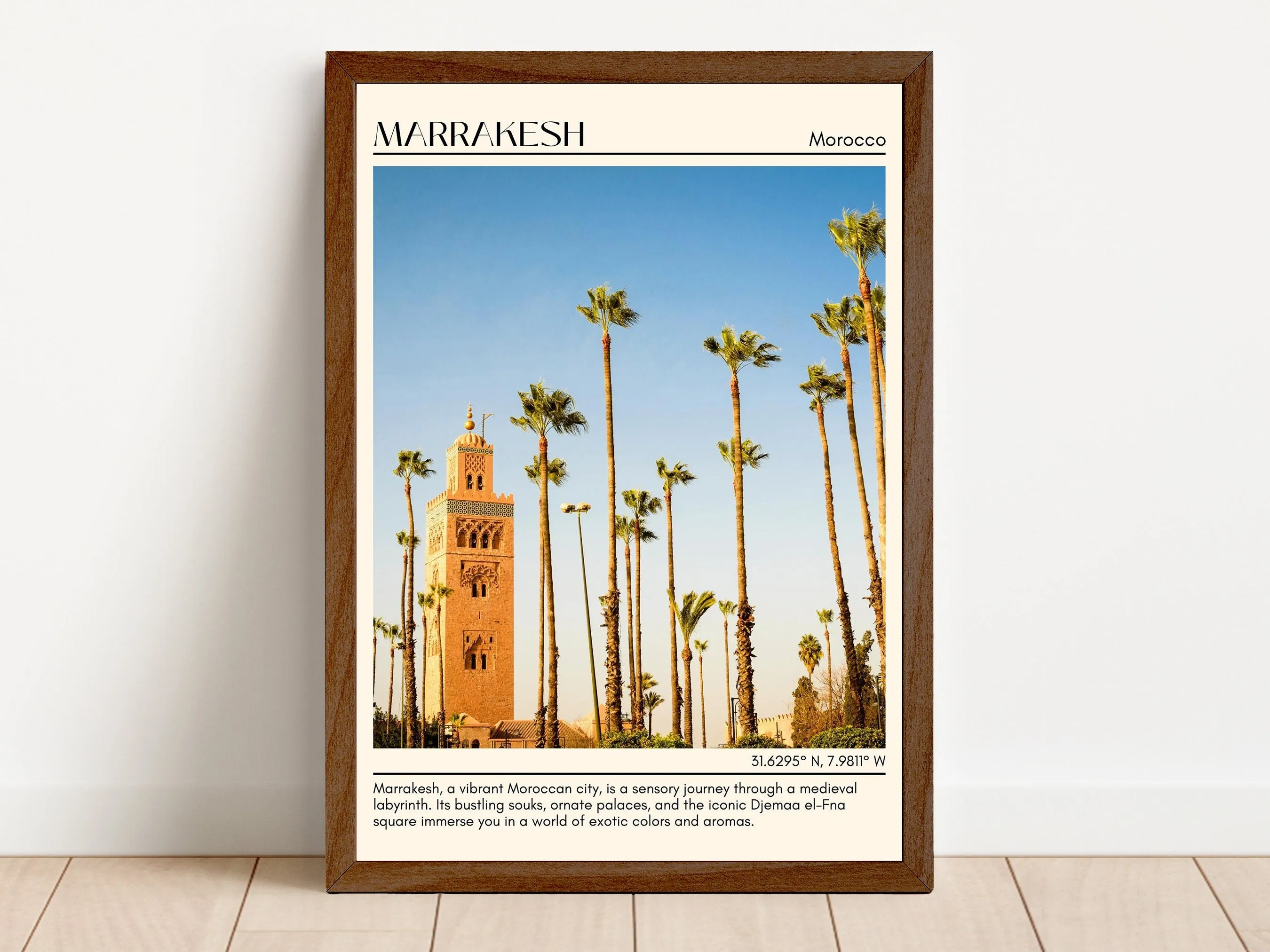 Marrakesh Minimal Wall Art, Morocco