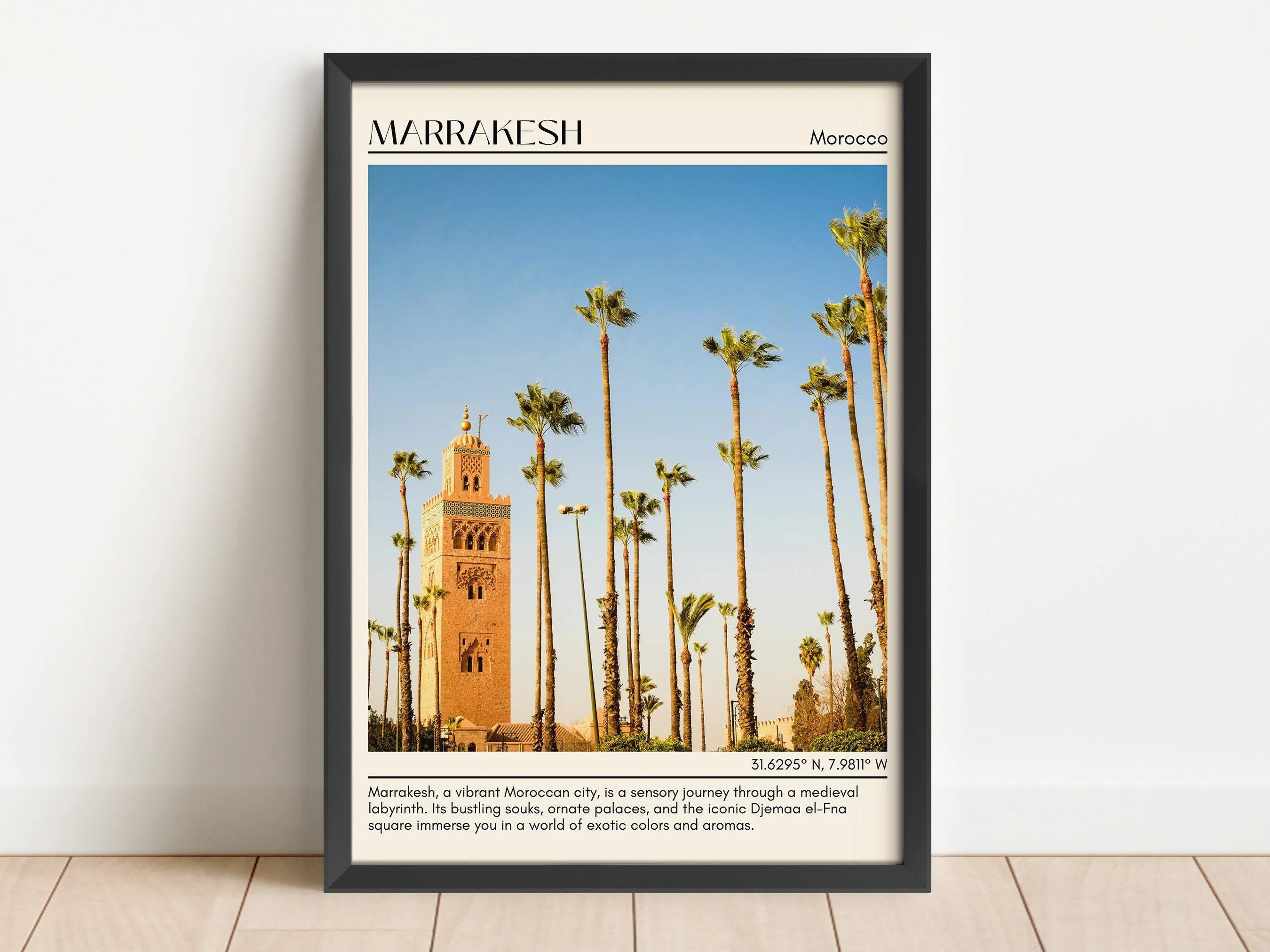 Marrakesh Minimal Wall Art, Morocco