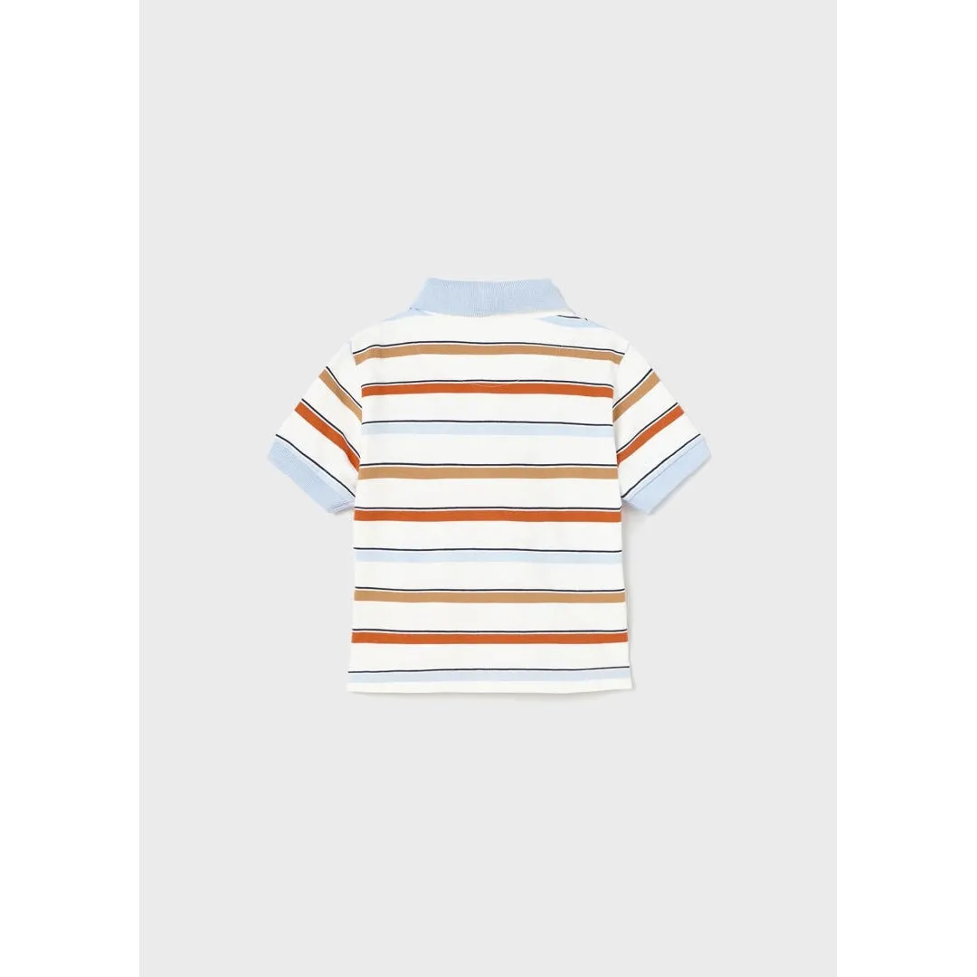 Mayoral Grapefruit Stripe Polo