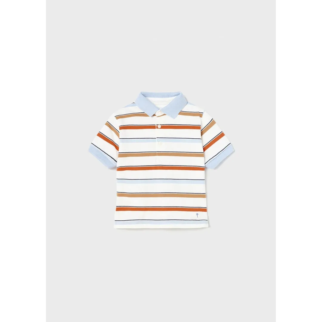 Mayoral Grapefruit Stripe Polo