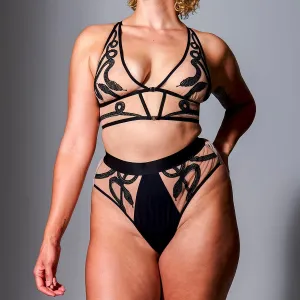 Medusa High-Waisted Bikini - Biscotti