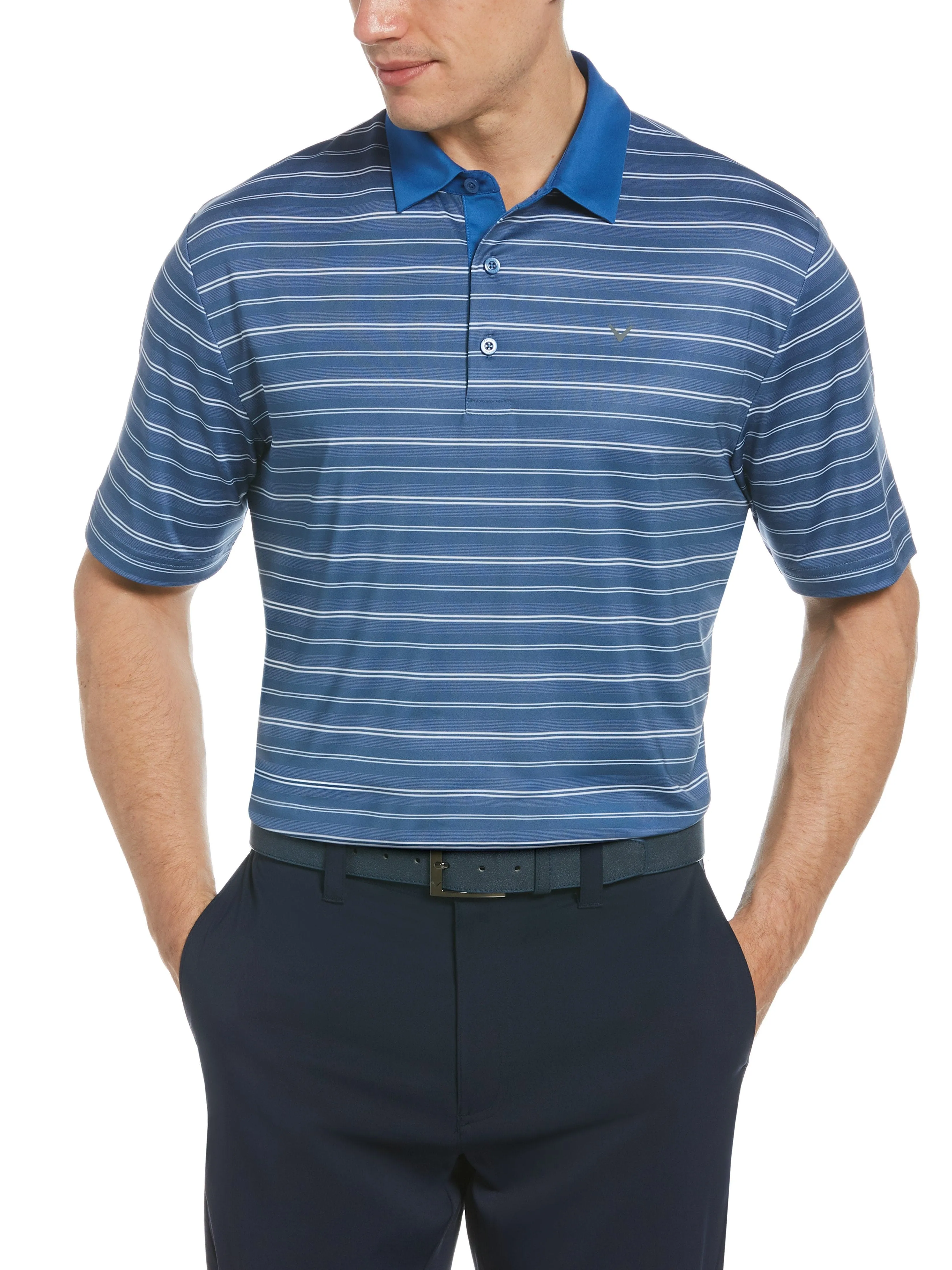 Mens Graded Striped Polo
