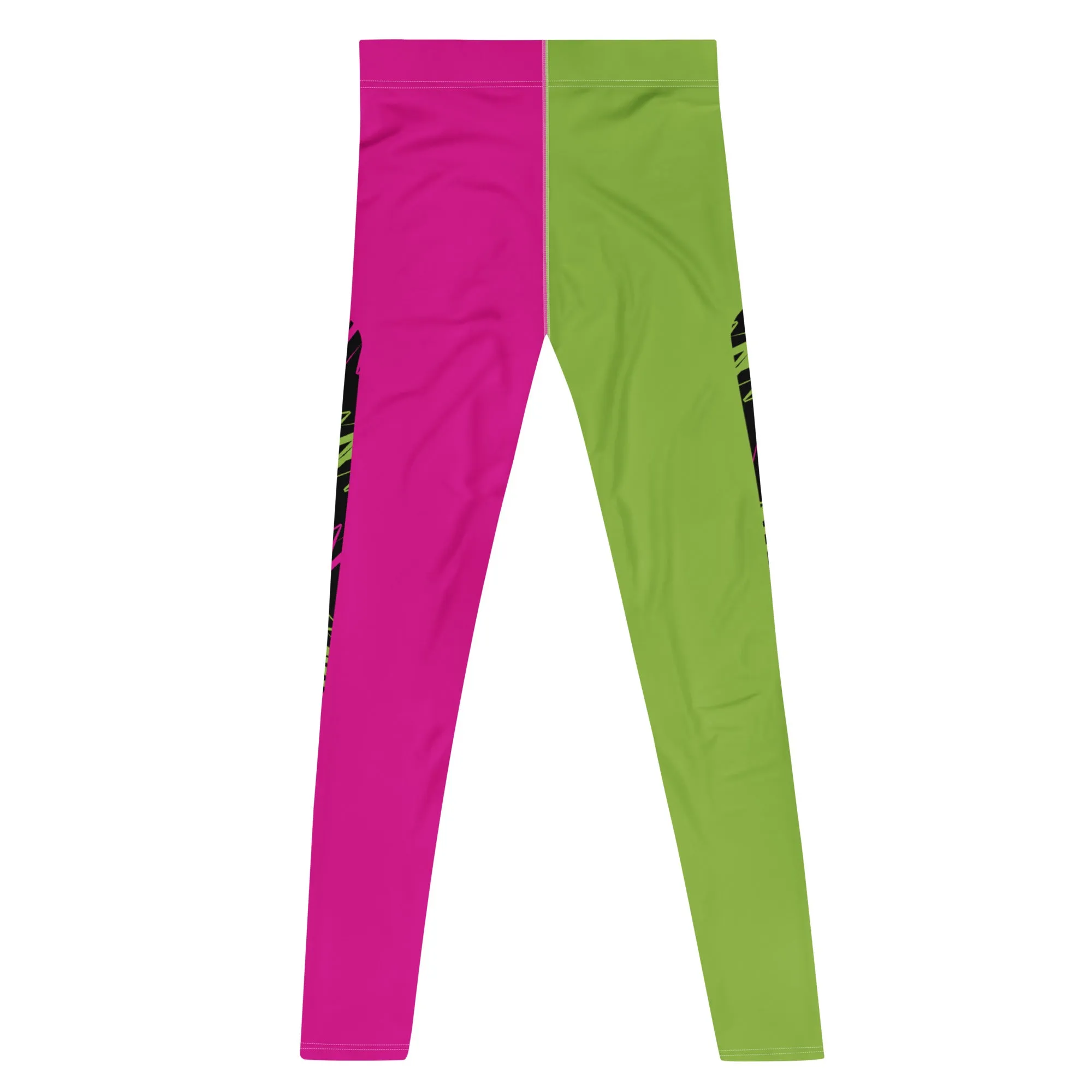 Mens Leggings, Zigzags Color Block Insets