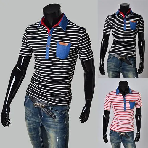 Men's Polo Striped Design