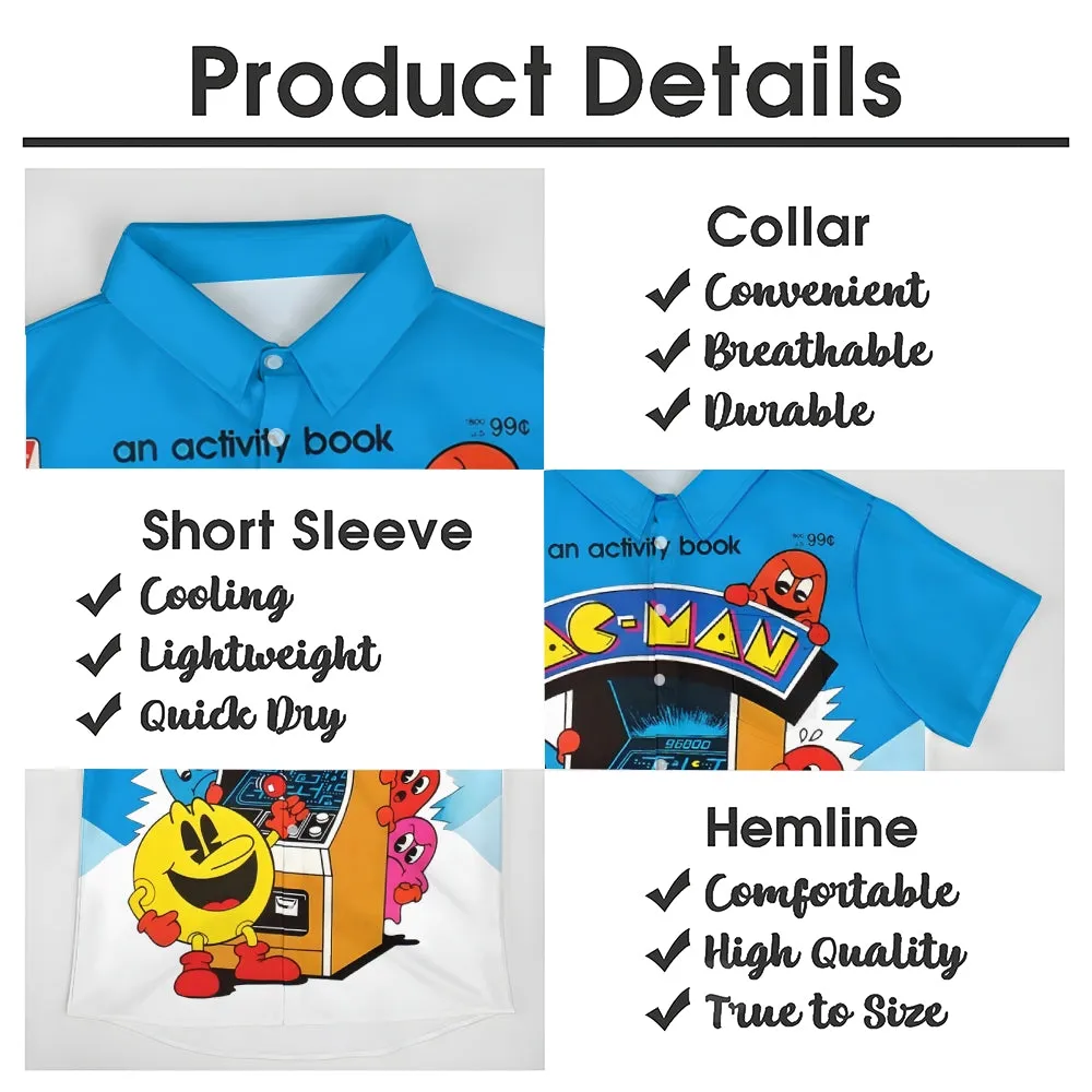 Men's Retro 80s Game Print Short Sleeve Shirt 2501003898