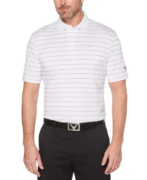 Mens Ventilated Stripe Polo with Chevron