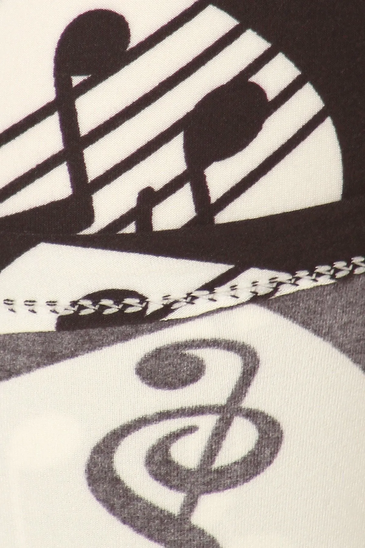 Musical Noted Printed Fitted Style Leggings