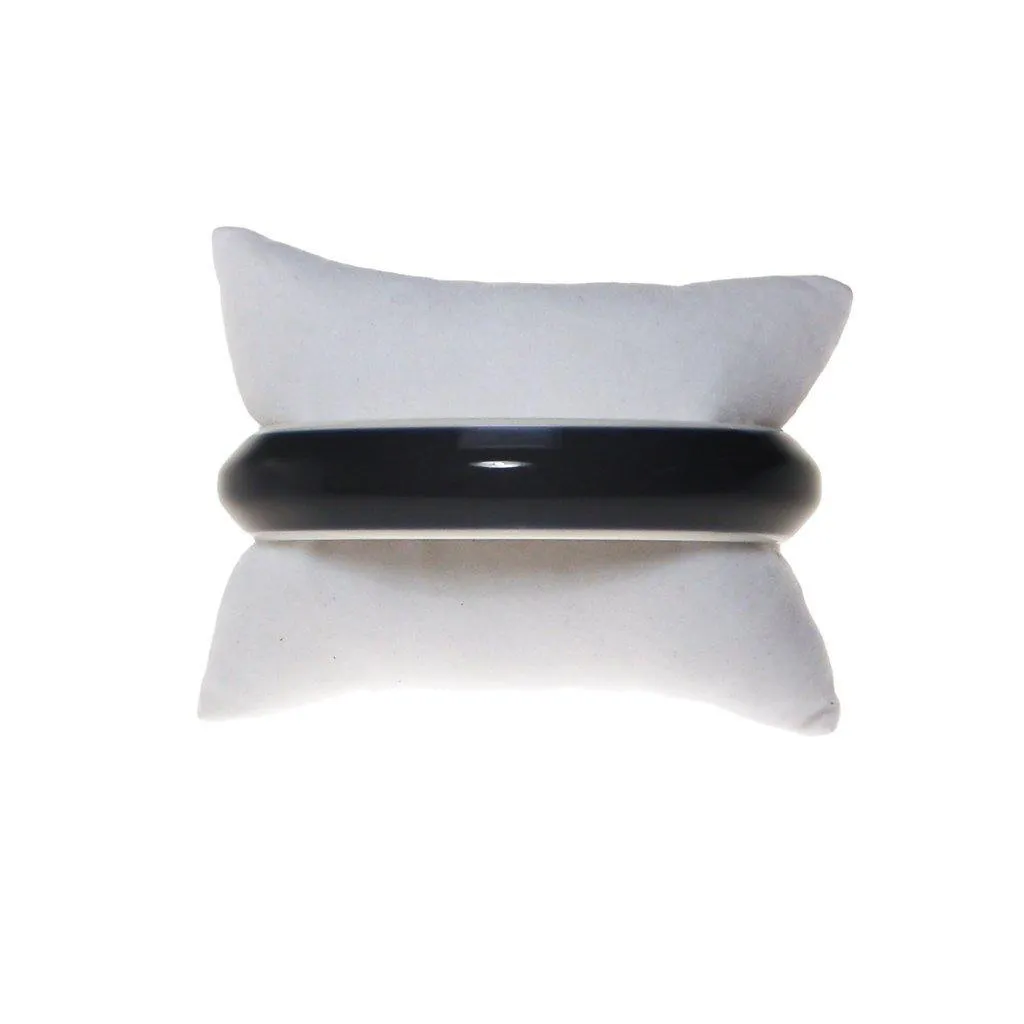 Navy Blue and White Bangle Bracelet