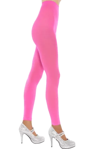 Neon Pink Footless Tights