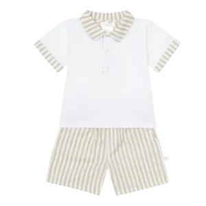 New In Deolinda Boys Espresso Shorts Set