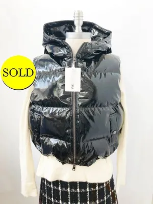 NEW Theory Patent Leather Vest Size M