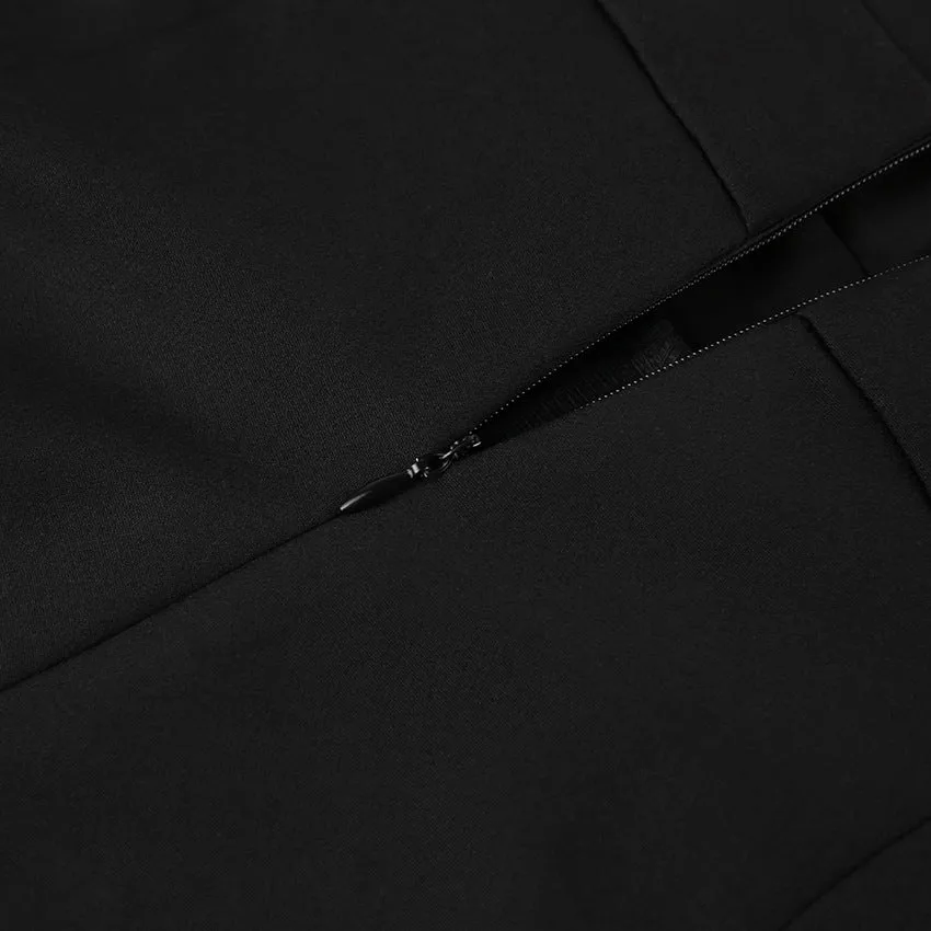 Party Backless Pocket Zipper Wide-leg Jumpsuits