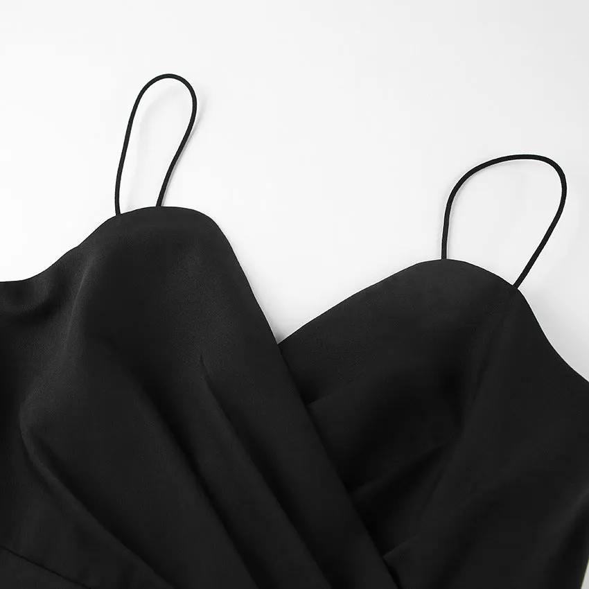 Party Backless Pocket Zipper Wide-leg Jumpsuits