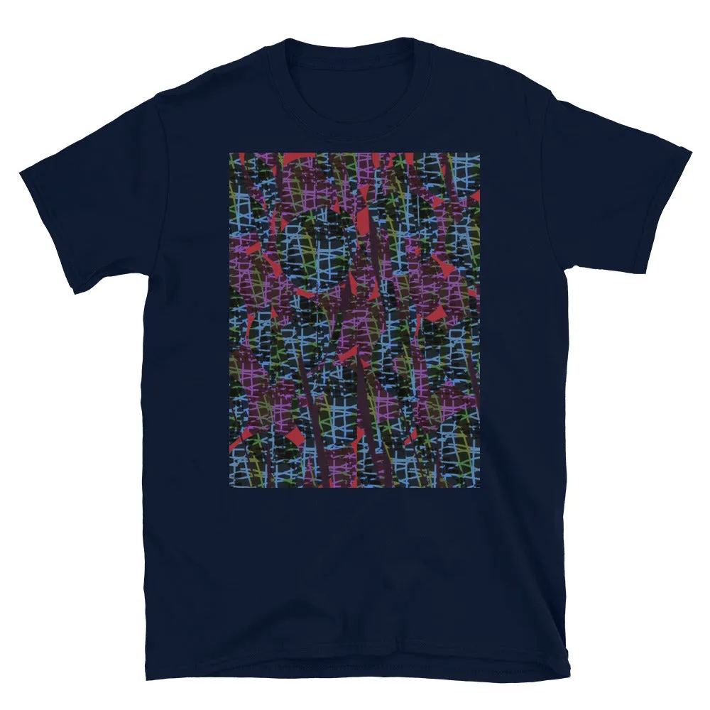 Patterned Short-Sleeve Unisex T-Shirt | Blue | Subatomic Planetary Collection
