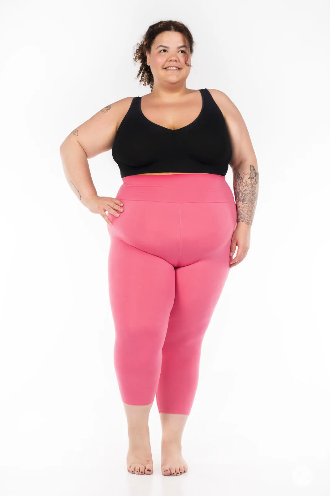 Petal Pink High-Waisted Crops