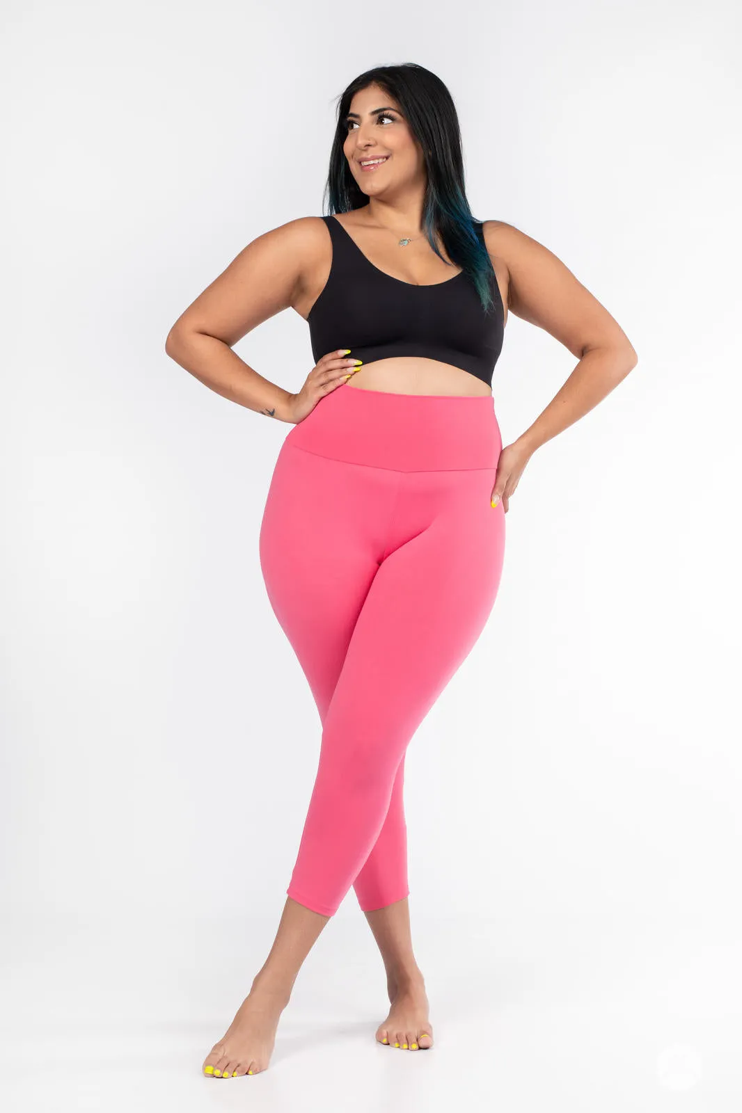 Petal Pink High-Waisted Crops