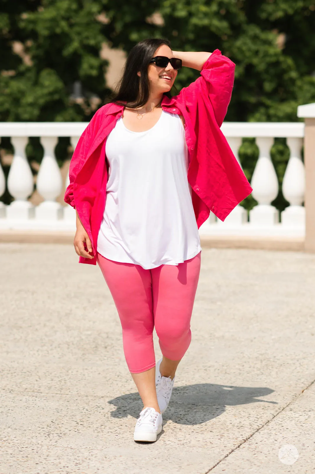 Petal Pink High-Waisted Crops