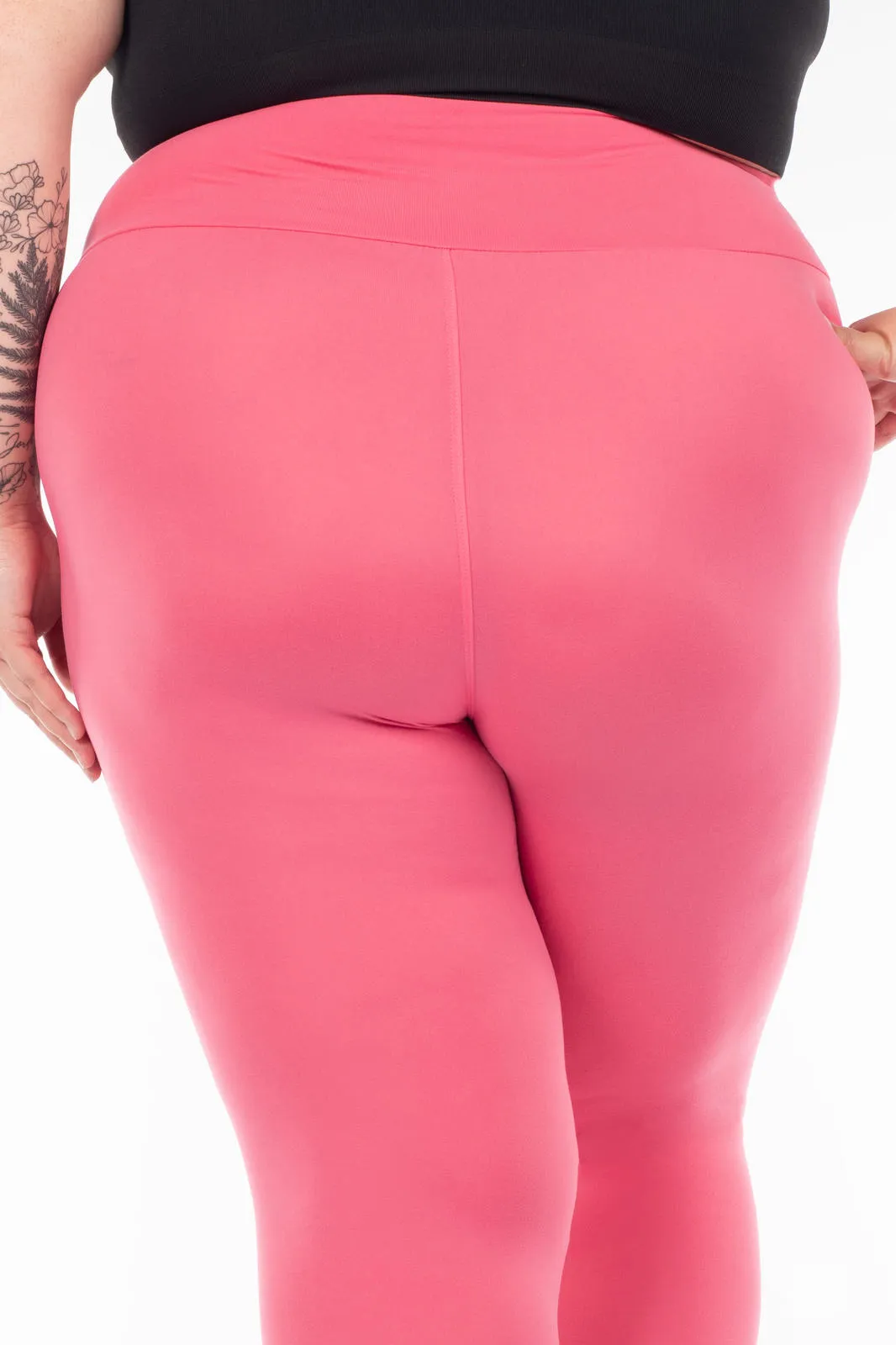 Petal Pink High-Waisted Crops