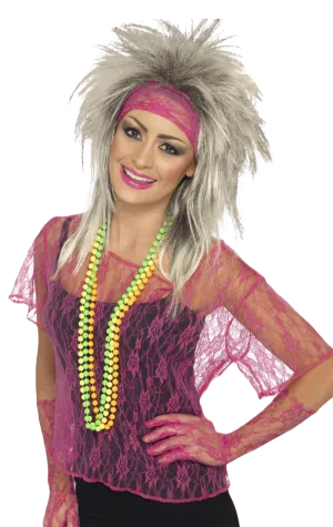 Pink 80s Retro Lace Set