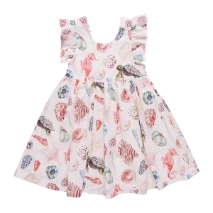 Pink Chicken Girls Liv Dress - Watercolor Shells