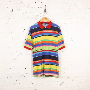 Polo Ralph Lauren Short Sleeve Striped Polo Shirt - Multicolour - XL