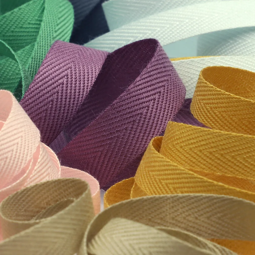 Polyester Herringbone Tape #153 Fluorescent Orange