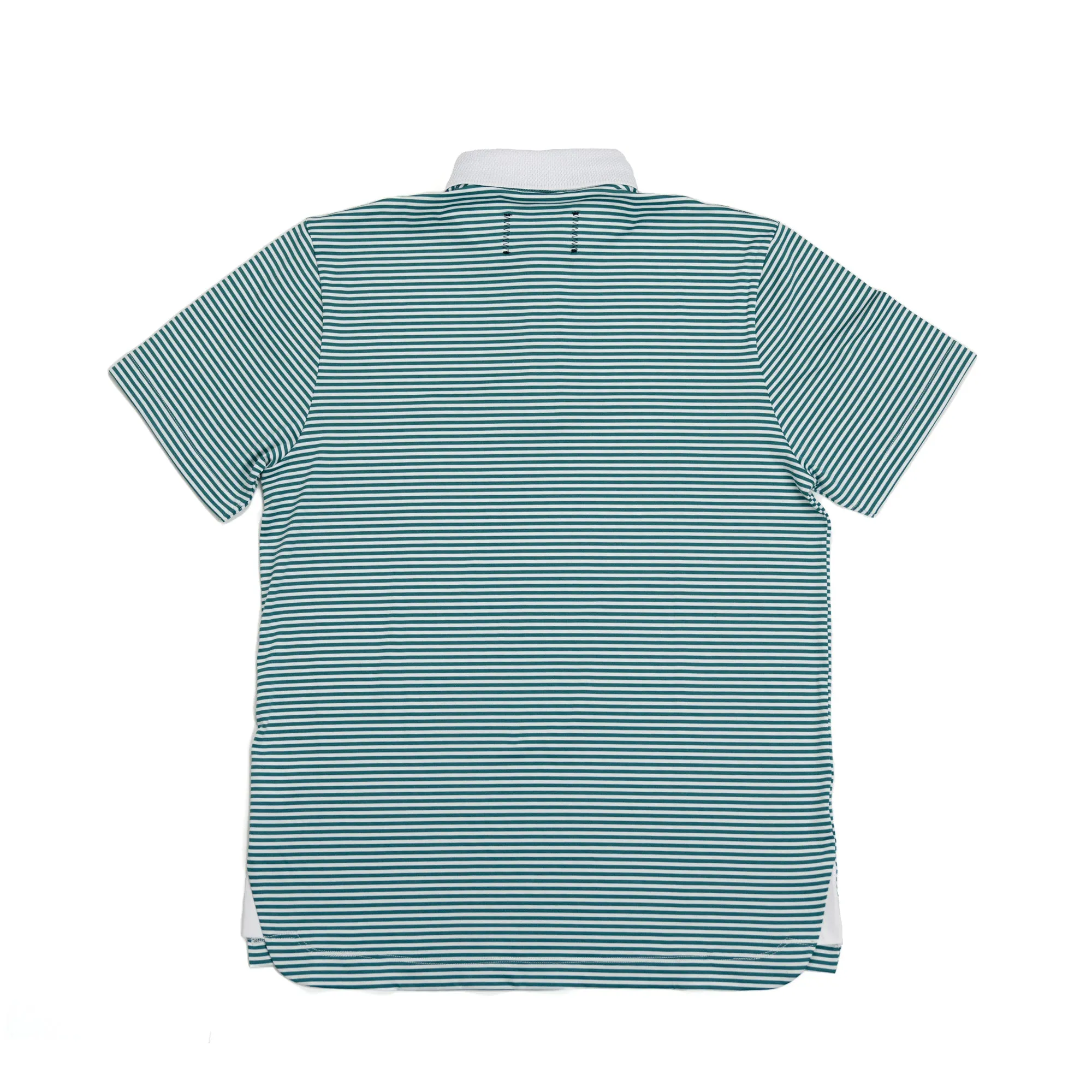 Public Athlete Striped Polo (Green/White)