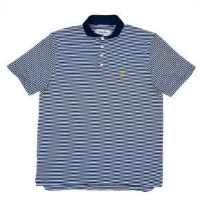 Public Athlete Striped Polo (Navy/White)