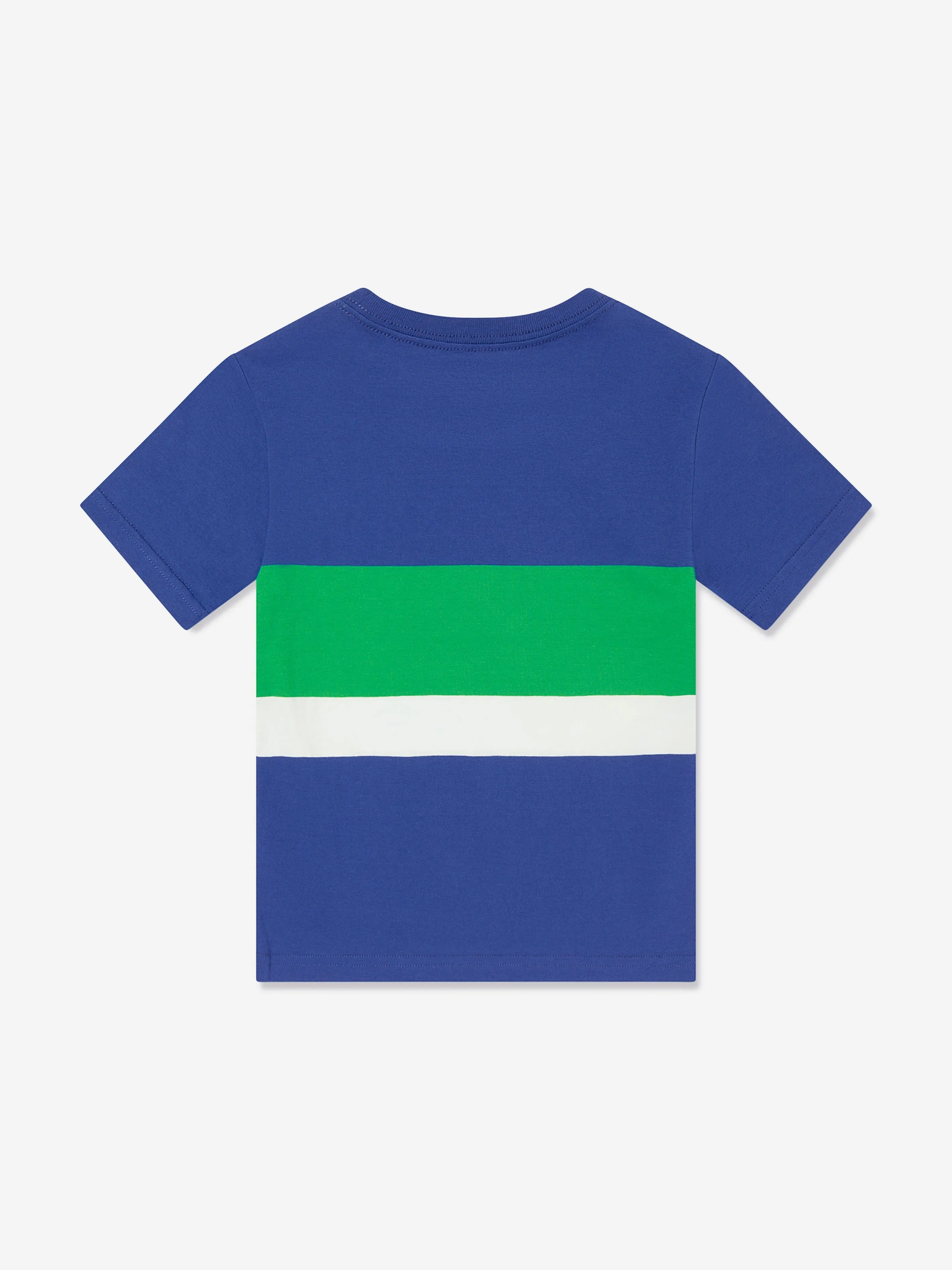 Ralph Lauren Boys Striped Logo T-Shirt in Blue