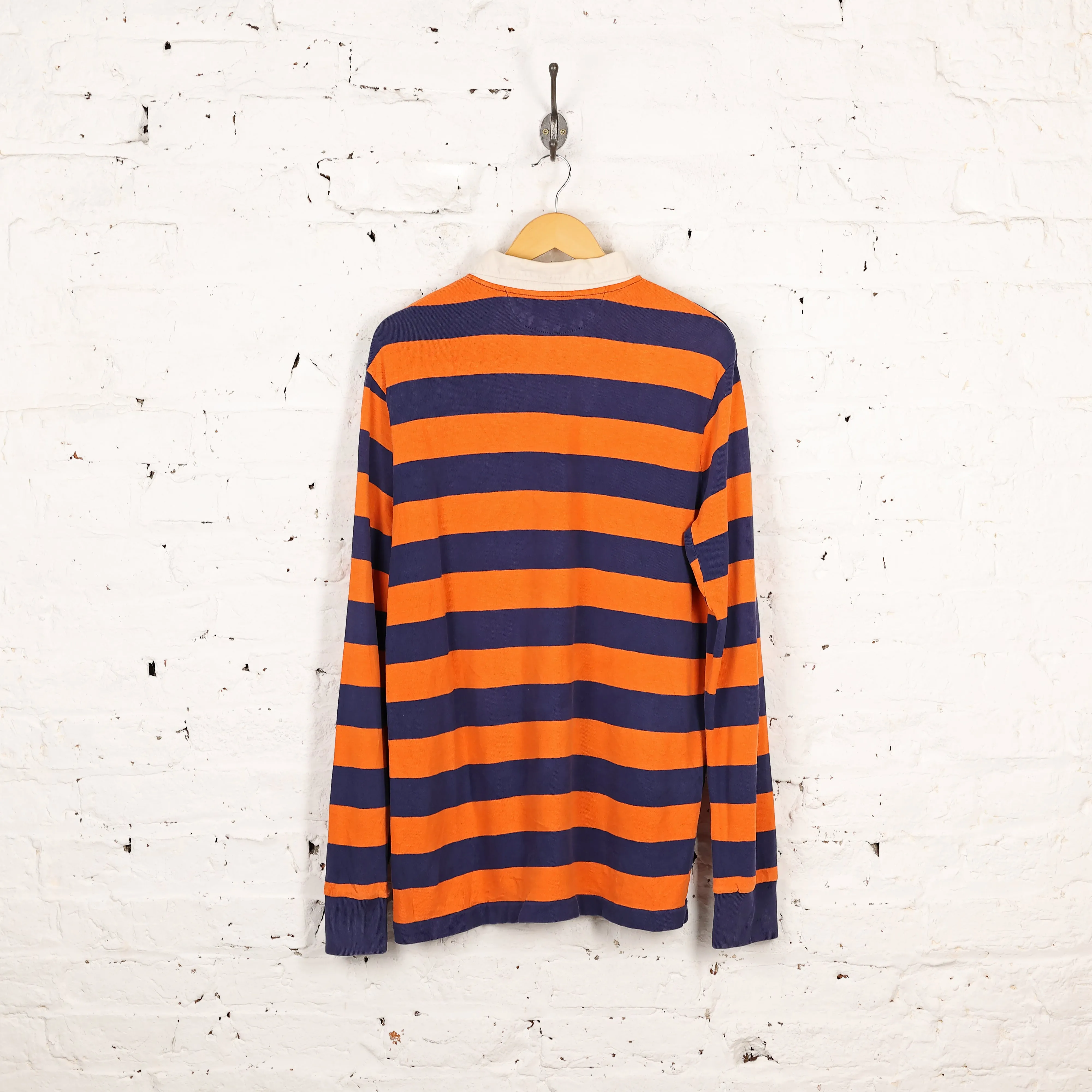 Ralph Lauren Striped Rugby Polo Shirt - Orange - L