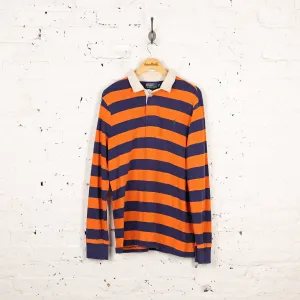 Ralph Lauren Striped Rugby Polo Shirt - Orange - L