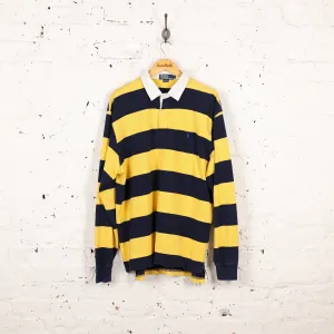 Ralph Lauren Striped Rugby Polo Shirt - Yellow/Blue - XL