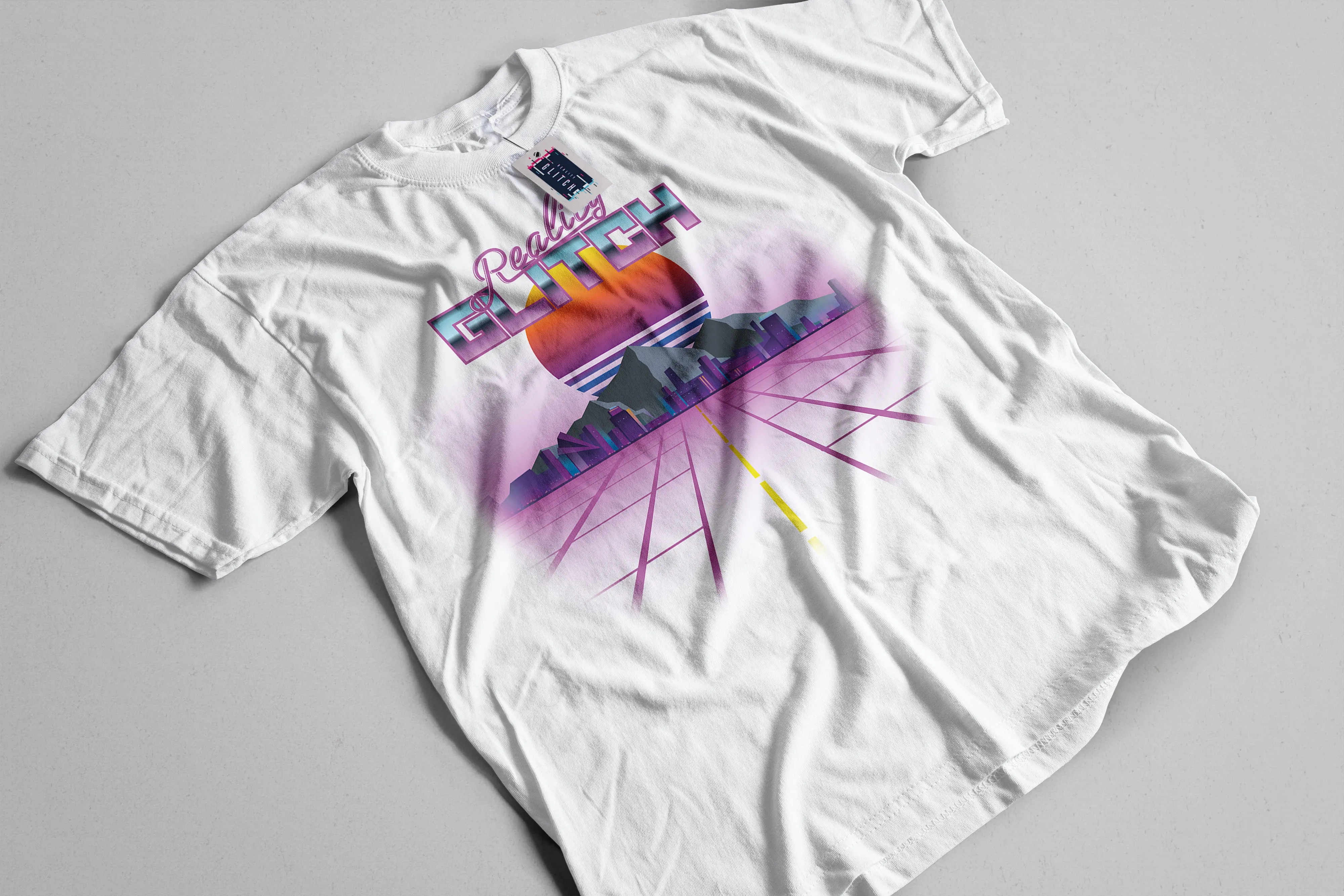 Reality Glitch Neon Passenger Retro Graphic Kids T-Shirt