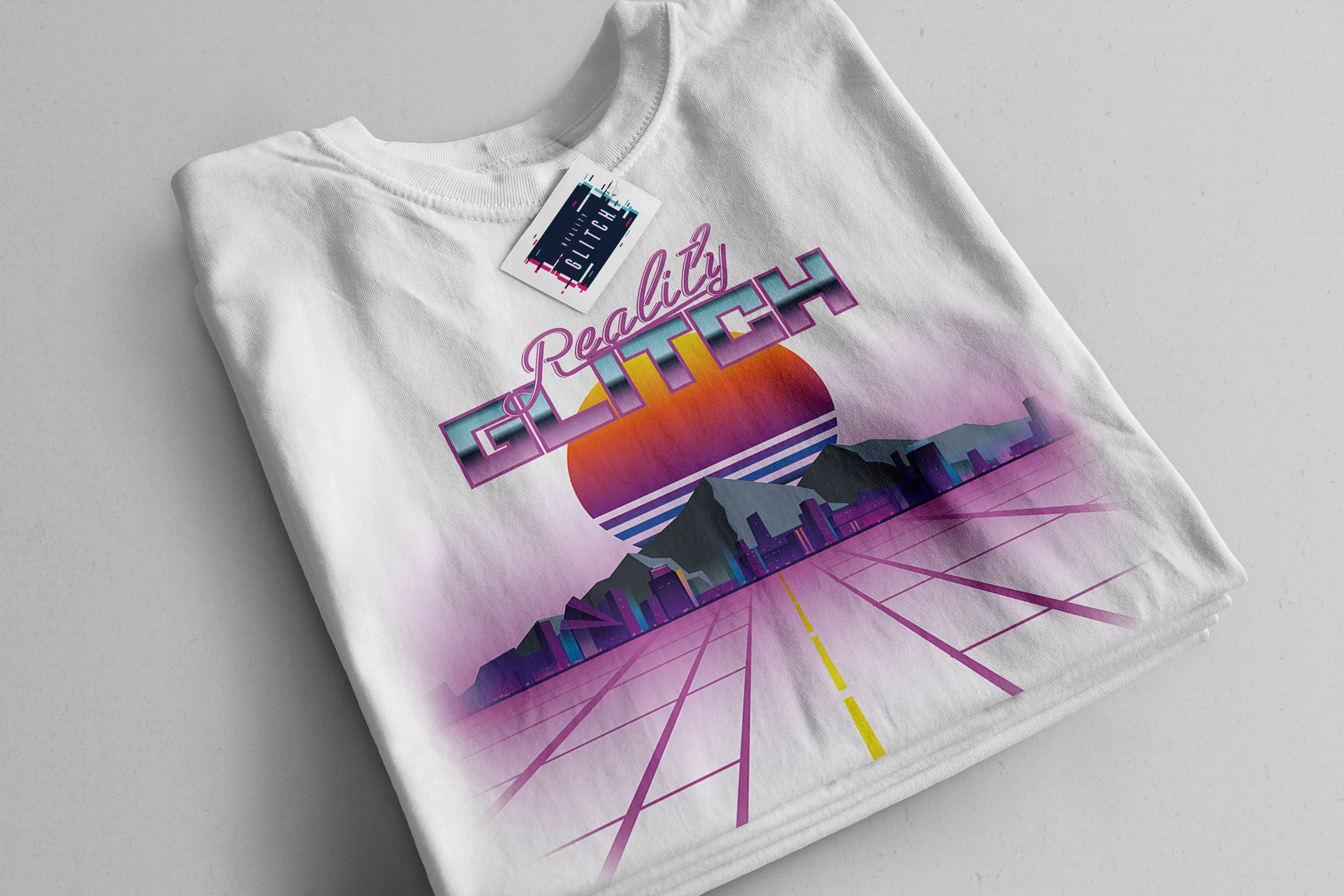 Reality Glitch Neon Passenger Retro Graphic Kids T-Shirt